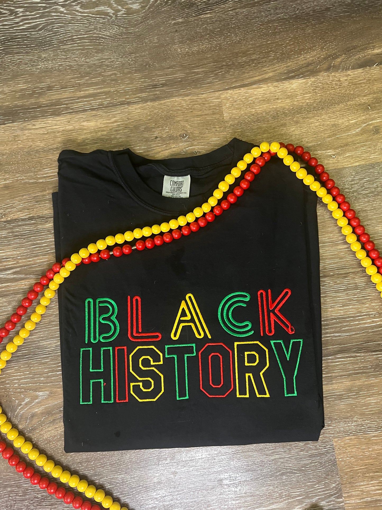 Black History short sleeve tshirt with with 90s vibe Letters